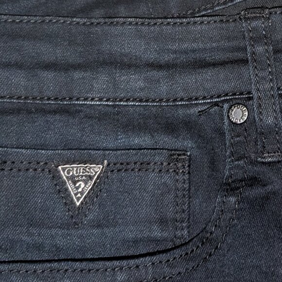 NWT Mens GUESS Mid Rise Modern Skinny Black Jeans Size 34 x 34 - Picture 4 of 8